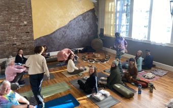 Sound bath group starting